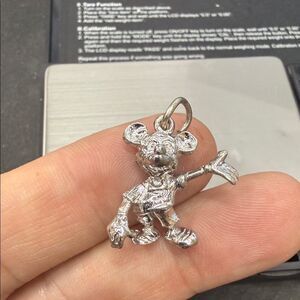 Stunning 3D Sterling Silver 925 Mickey Mouse Pendant Charm
